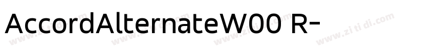 AccordAlternateW00 R字体转换
